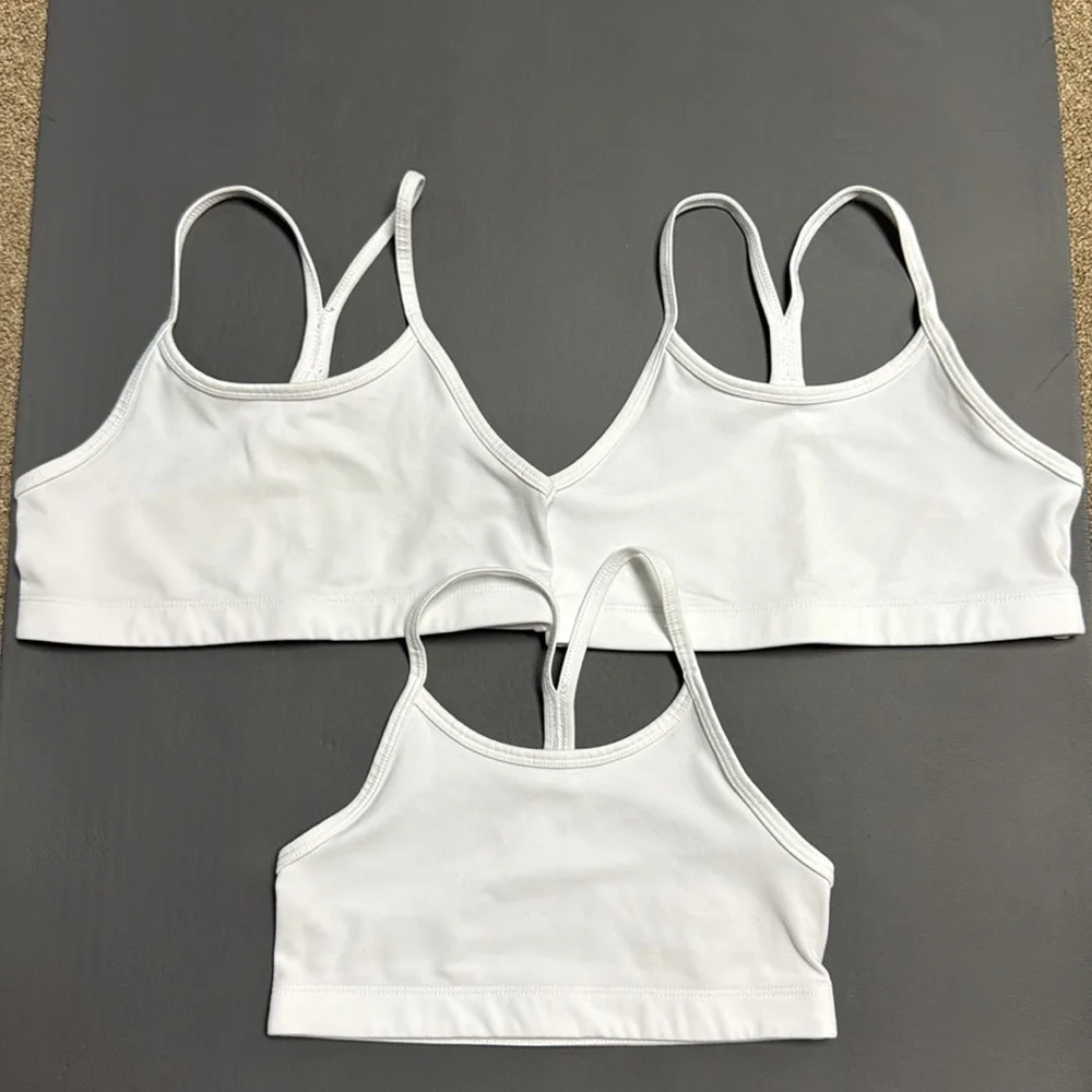 DSG: Lot of (3) Girls White Sports Bras, Size S